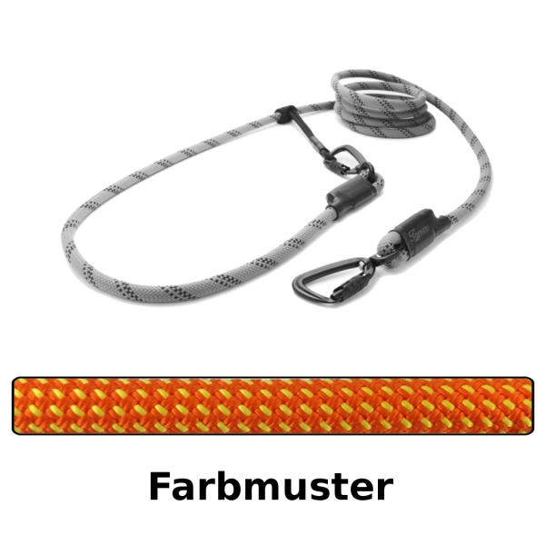 EASYLONG Hundeleine TWIST - L - 3m - orange mit gelben Punkten